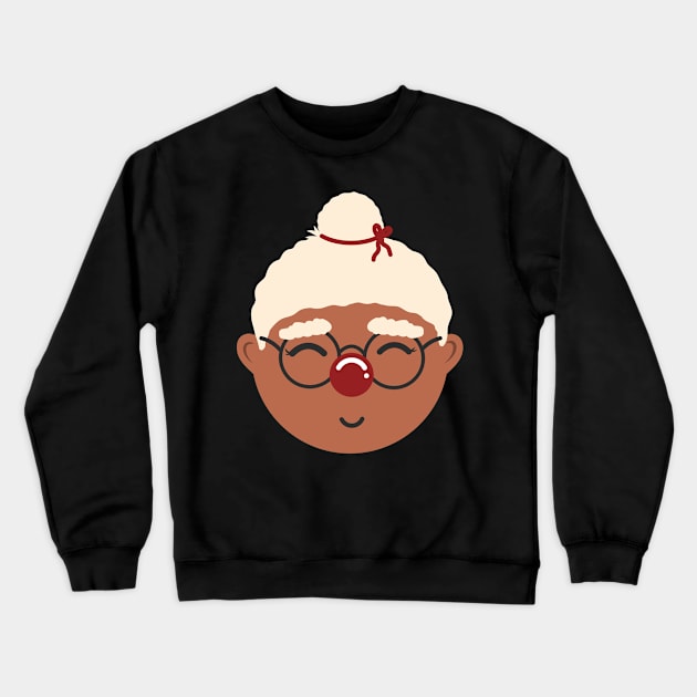 Cute Brown Indian Desi Mrs Claus Santa Claus Matching Couple Christmas Crewneck Sweatshirt by retroyule